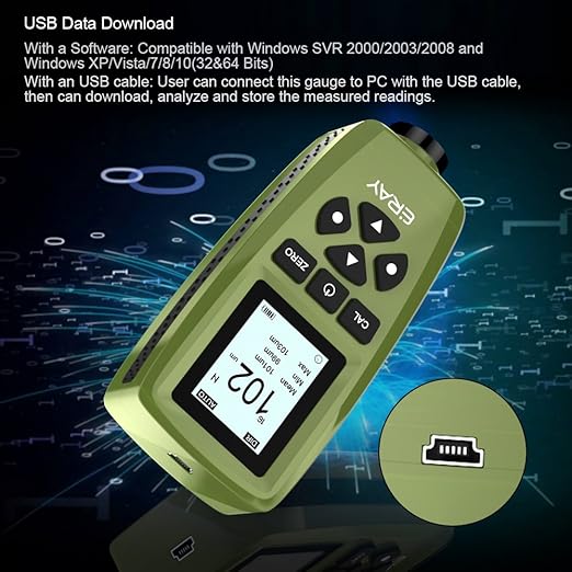 Mil Thickness Gauge, Coating Thickness Gauges, ERAY Paint Depth Gauge Meter - Image 4