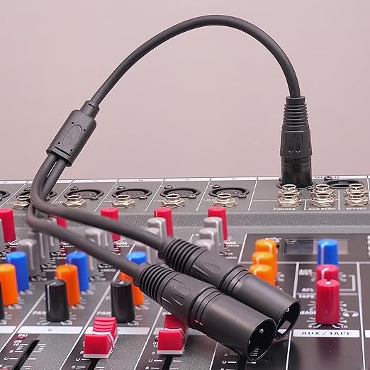 2 Pack XLR Y Splitter, 1.5FT XLR Female to Dual Male, Balanced Mic Audio Cables - Image 4