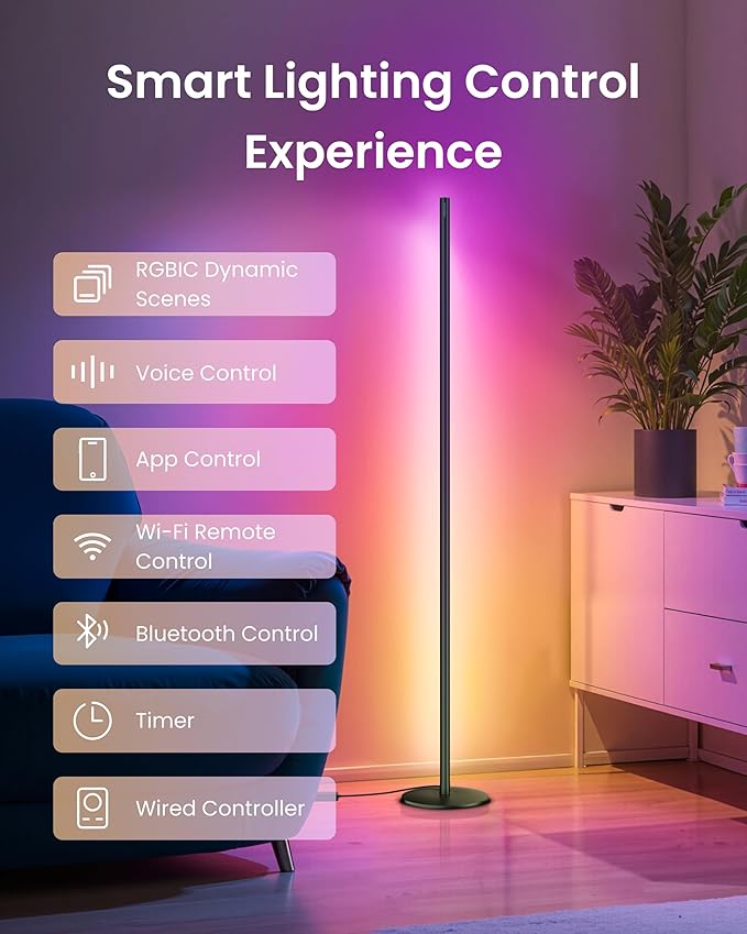 SwitchBot Smart RGBICWW Voice/APP Controlled Floor Lamp - Image 5