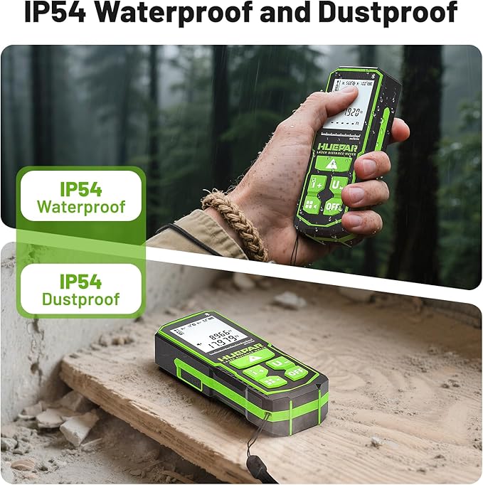 Huepar Laser Distance Measure 200Ft. Digital Rechargeable Laser Measuring Tool - Image 9
