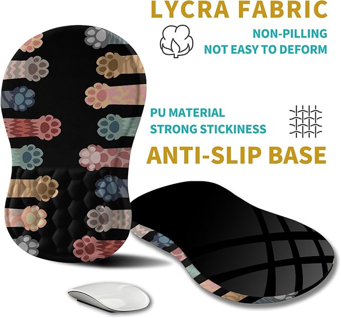Hokafenle Ergonomic Mouse Pad Wrist Support, Wrist Rest Mousepad - Image 5