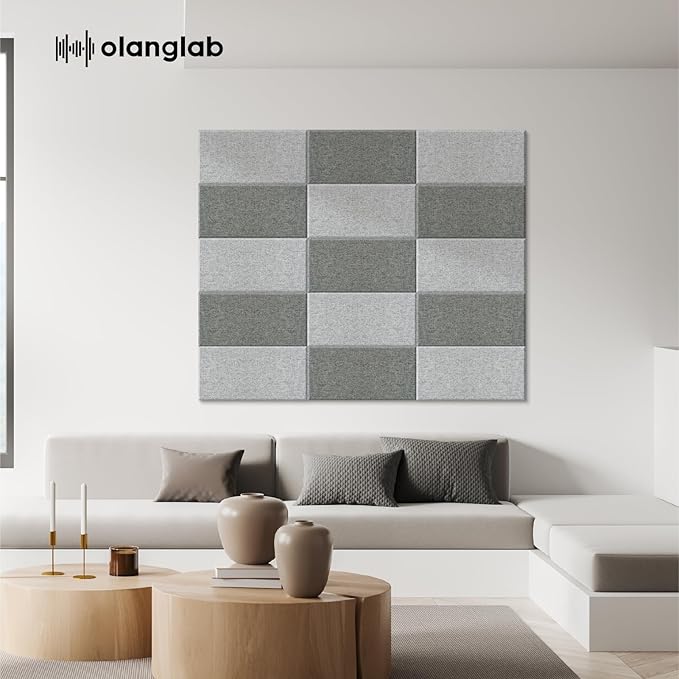 Olanglab Fiberglass Acoustic Wall Panels 4 Pack, 11.8'' x 23.6'' Sound Panels - Image 3