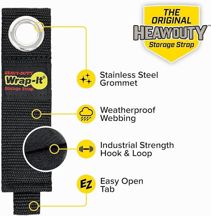 Heavy-Duty Wrap-It Storage Straps, 10-inch - Image 5