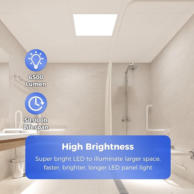 Aphyni 18 Pack 2x2 LED Flat Panel Light, Dimmable Office Kitchen Flush Mount - Image 4