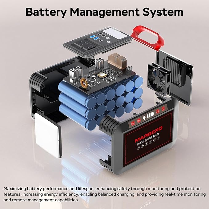Portable Power Station 300W MARBERO 237Wh Camping Solar Generator Backup - Image 8