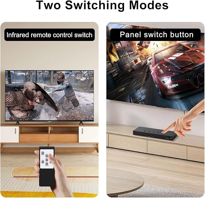RuiPuo 4In to 2Out HDMI/AV Switch RCA to 2Port HDMI Converter - Image 6