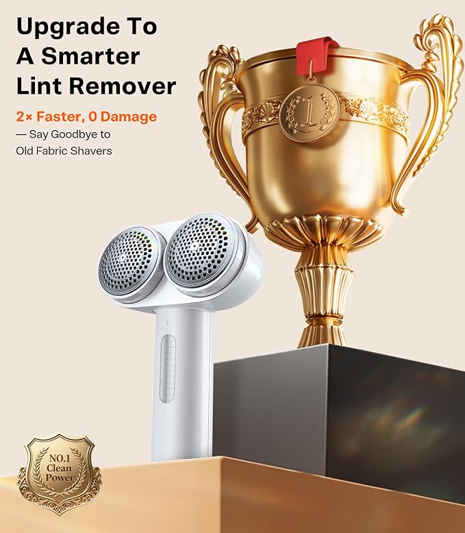 TORRAS Dual-Head Fabric Shaver, Longest Durability & 50ml Large Capacity - Image 7