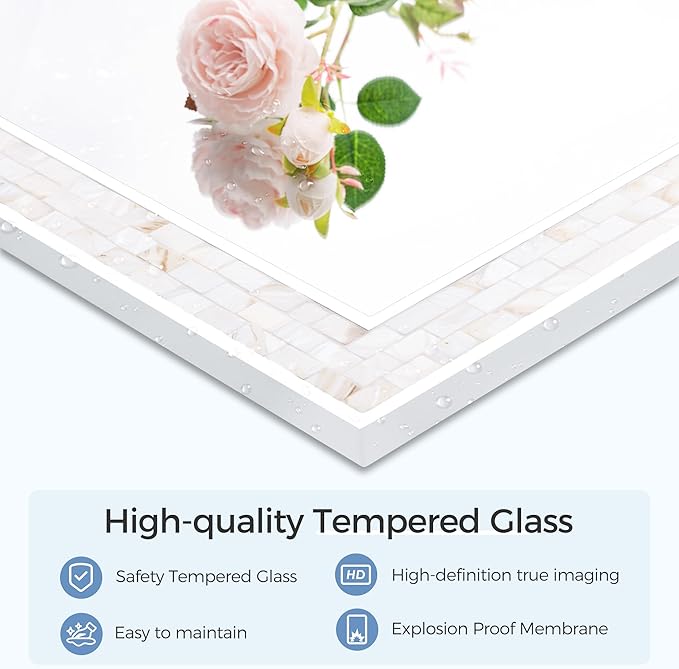 Tanmicoshomy White 24 x 36 Inch Rectangle Bathroom Mirrors - Image 2