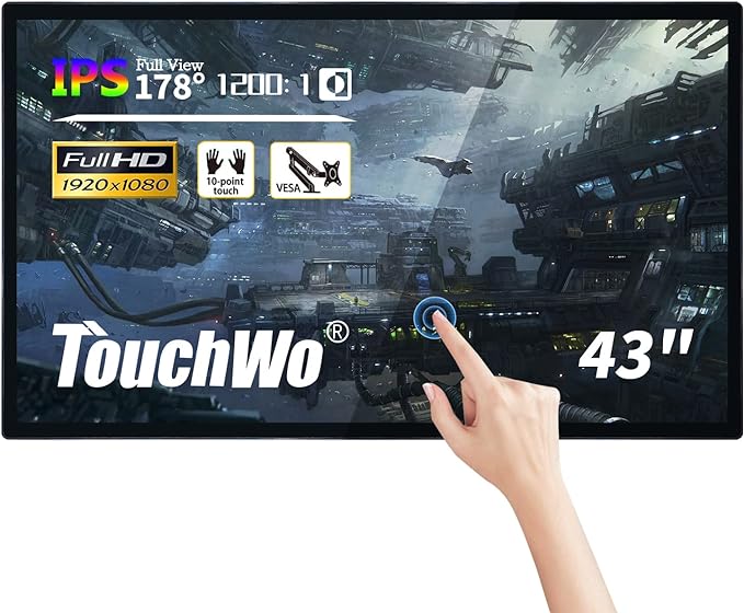 TouchWo 43 inch Interactive Touchscreen Monitor, Smart Board by TouchWo