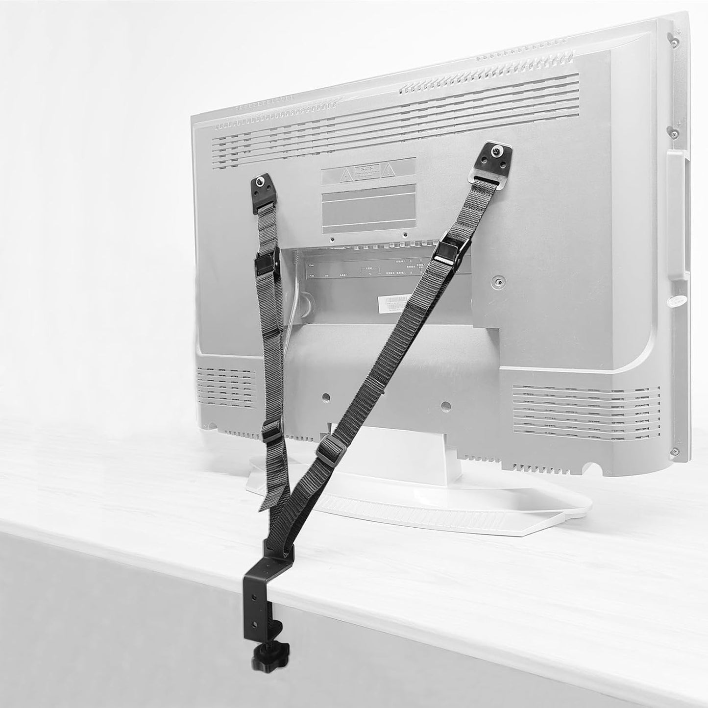 Child Proof TV Safety Straps- TV Earthquake Strap Furniture Anchors Work for Baby Proofing Secures to TV Stand and Walls,Heavy Duty Metal Plate, Adjustable Strap, No Plastic Parts