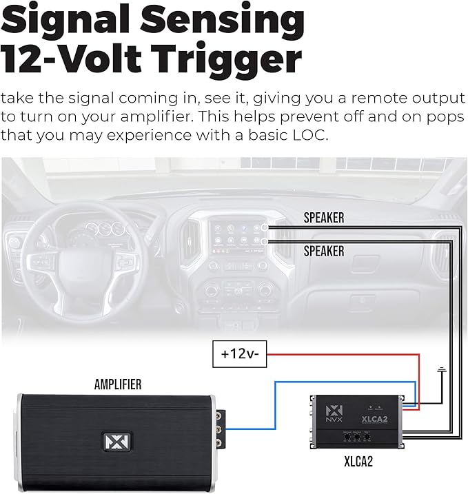 NVX XLCA2 X-Series 2-Channel Line Out Converter Digital Bass Enhancer - Image 5