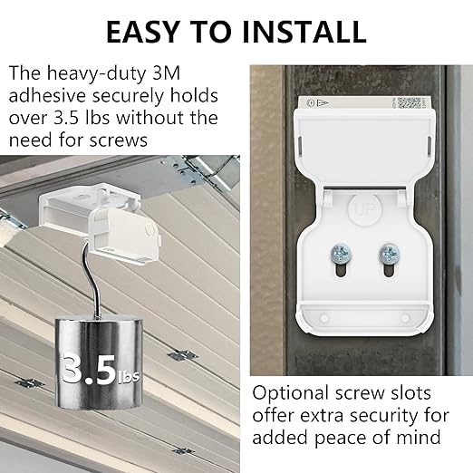 Garage Door Bracket for Ring Alarm Contact Sensor 2nd Gen – White Mount - Image 4