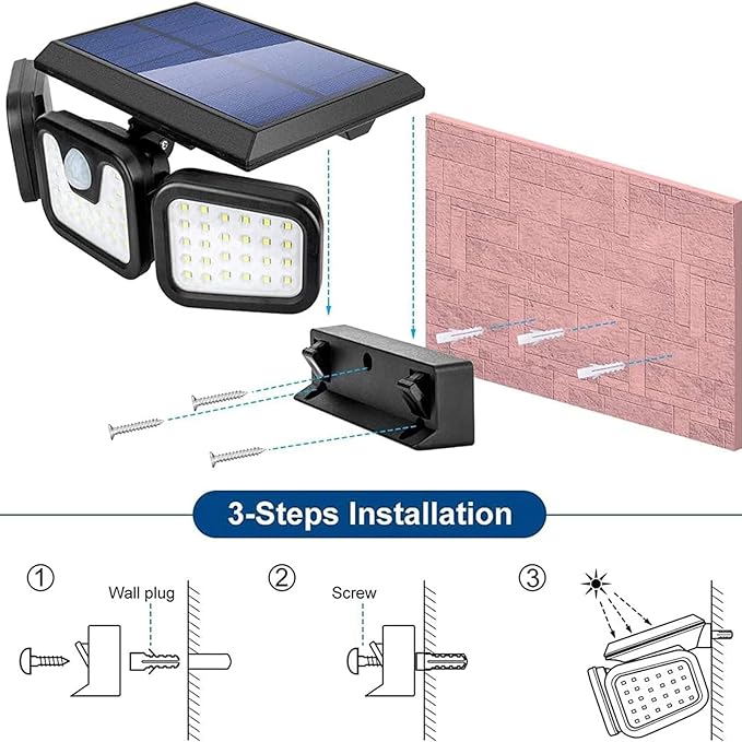 AVJONE Solar Lights Outdoor, 3000LM Super Bright Motion Sensor Outdoor Lights - Image 6