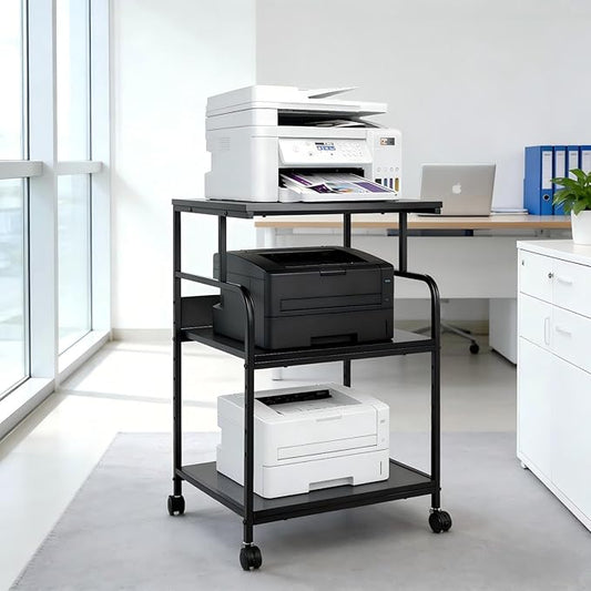 GCCSJ Large Printer Stand，3 Tier Printer Cart by GCCSJ