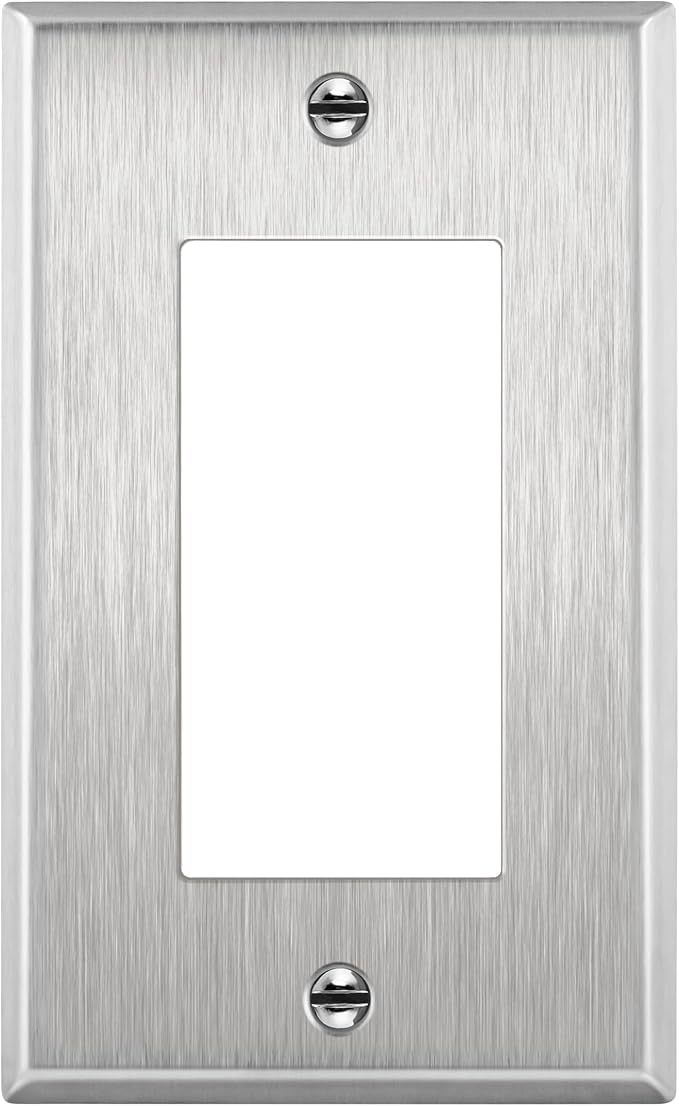 ENERLITES Decorator Switch or Receptacle Outlet Metal Wall Plate, Corrosion by Enerlites