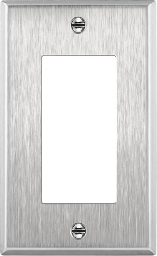 ENERLITES Decorator Switch or Receptacle Outlet Metal Wall Plate, Corrosion by Enerlites