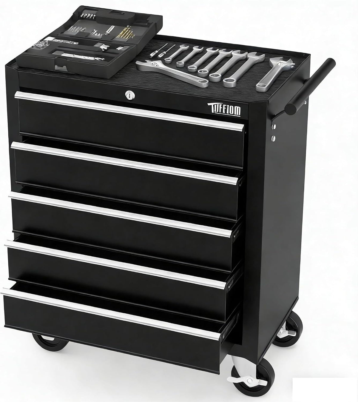 tuffiom 5-drawer rolling tool chest w/drawers & lock, main product view