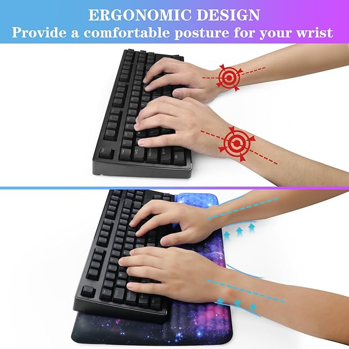 Computer Keyboard Stand with Wrist Rest, Ergonomic Tilted Keyboard Holder - Image 3