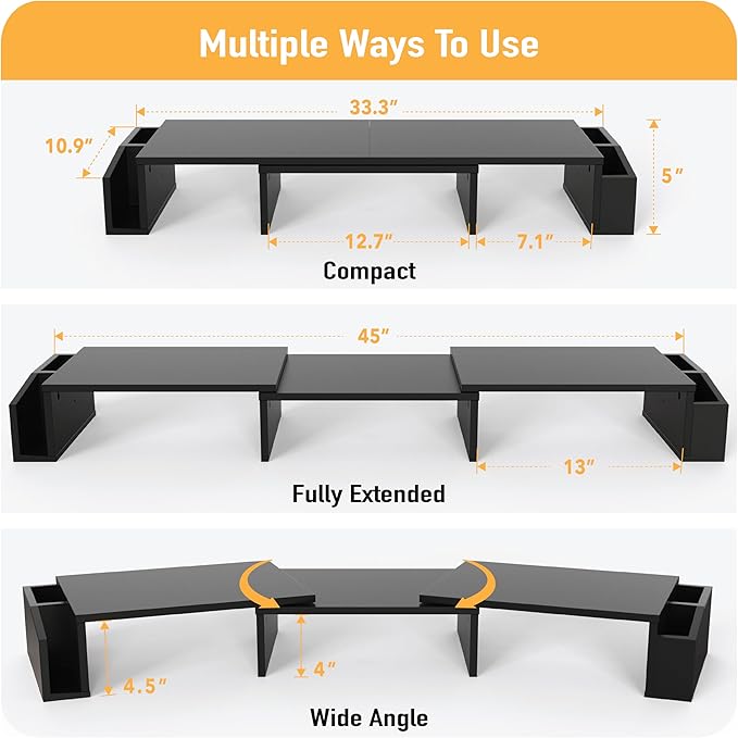 Simple Houseware Desk Dual Monitor Stand Riser - Image 3