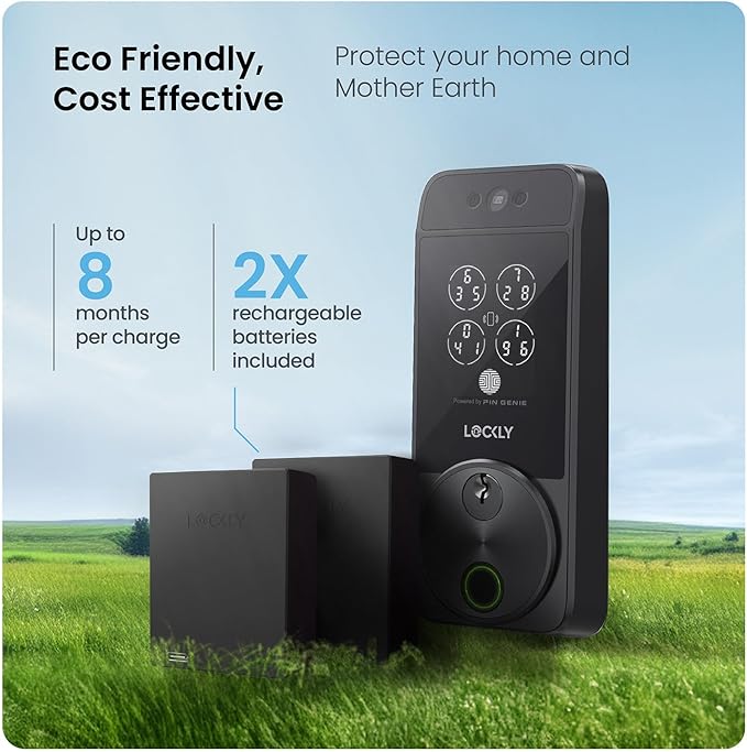 Lockly Visage Zeno Series Smart Lock, Facial Recognition & Fingerprint Keyless - Image 10
