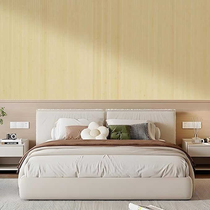 OUZUGIE 1 Pack 96x48 Inch Natural Bamboo Wall Panel – Raw Pole Wrap Paneling - Image 8