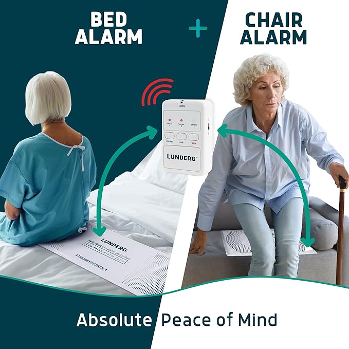 Lunderg Bed Alarm for Elderly Adults & Chair Alarm Set - Image 2