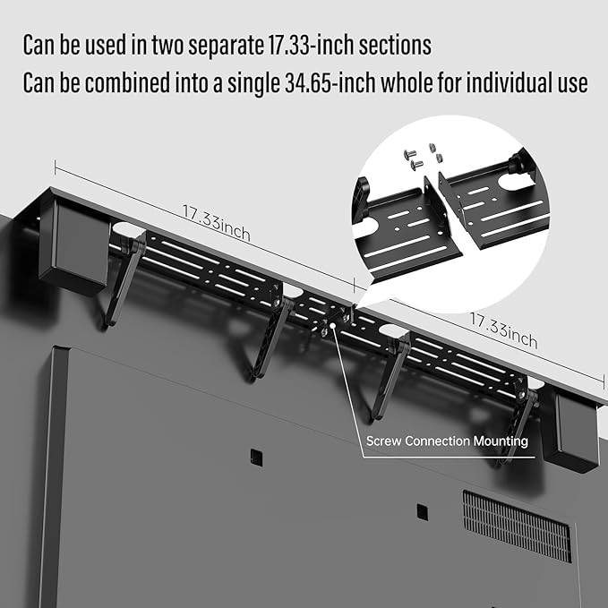 CABTE Steel TV Top Shelf- Adjustable Screen Shelf Floating Stand - Image 7