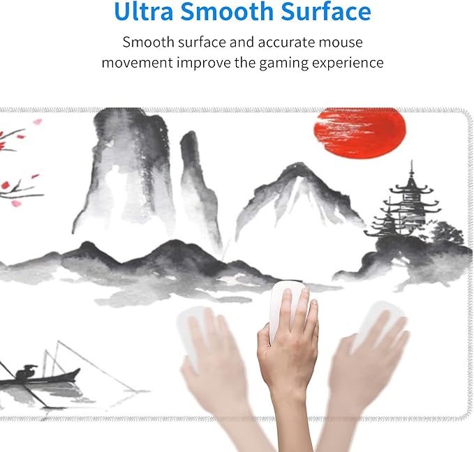 Japan Traditional Painting Extended Big Mouse Pad Large, XL Gaming Mouse Pad - Image 5