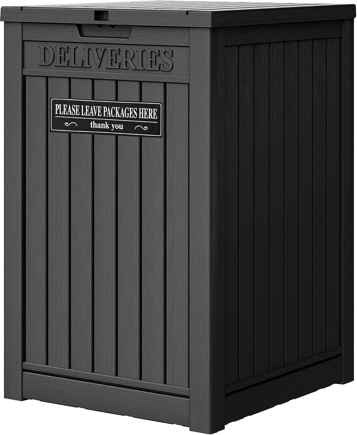 lhbgo package delivery box for outside, 48 gallon shown in use