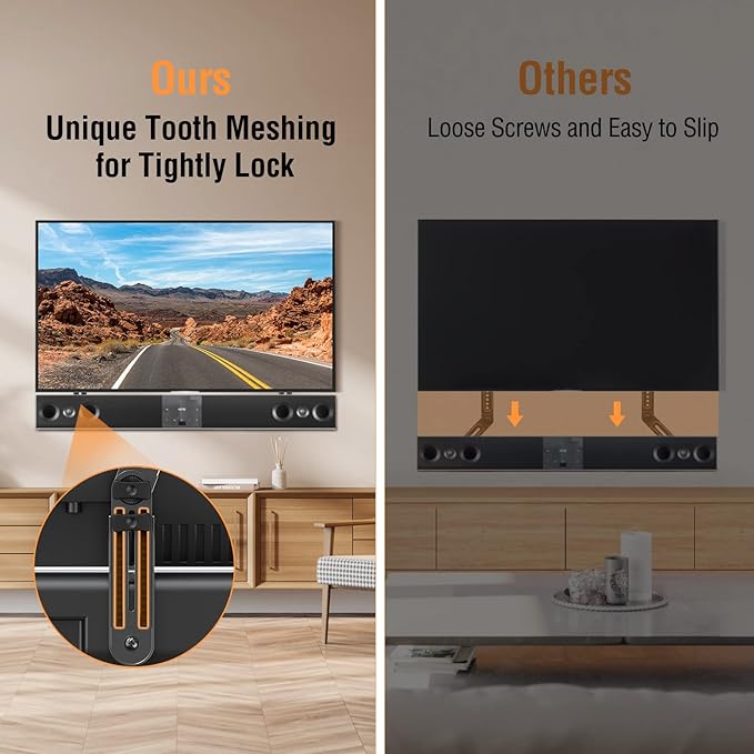 ELIVED Soundbar Mount, Sound Bar TV Bracket, - Image 3