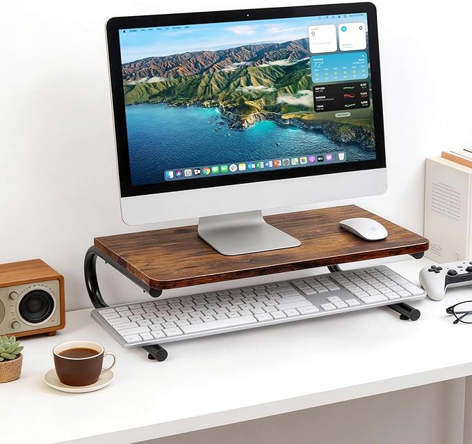 ARCOBIS Monitor Riser for Desk, Wood & Metal Computer Monitor Stand, Printer - Image 3