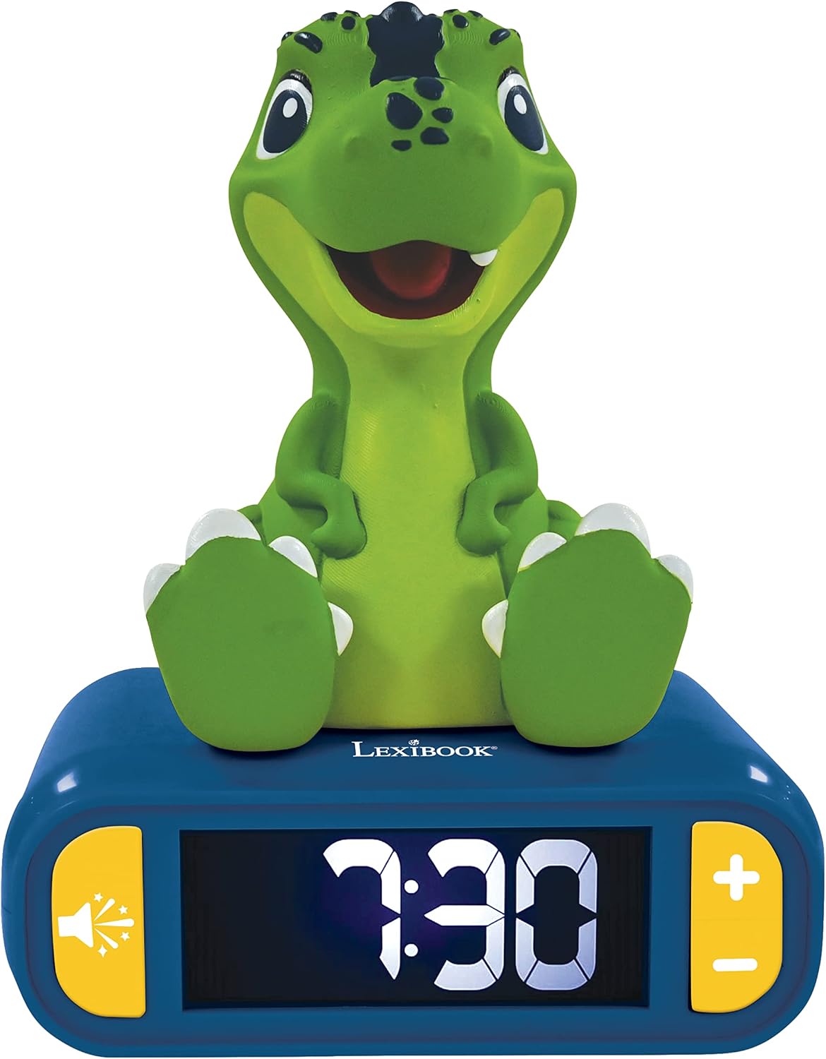 LEXiBOOK - Dinosaur Nightlight Alarm Clock, Alarm Clock