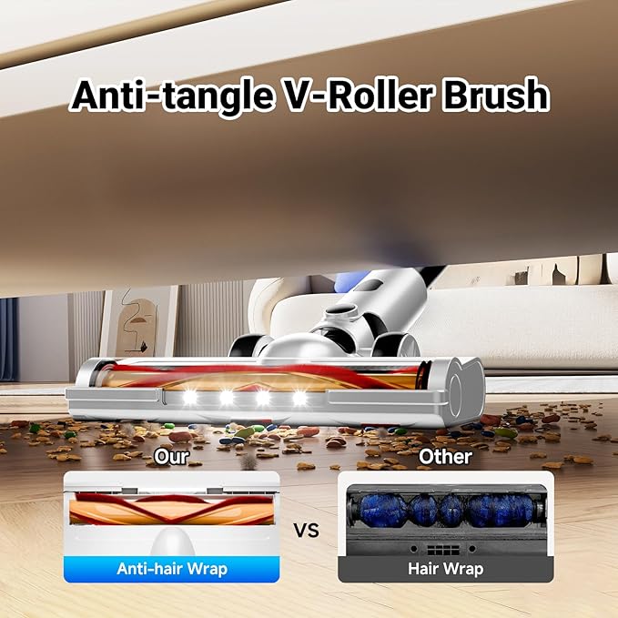 BSNAW Cordless Vacuum Cleaner for Home, 8-in-1 Lightweight Stick Vacuum - Image 5