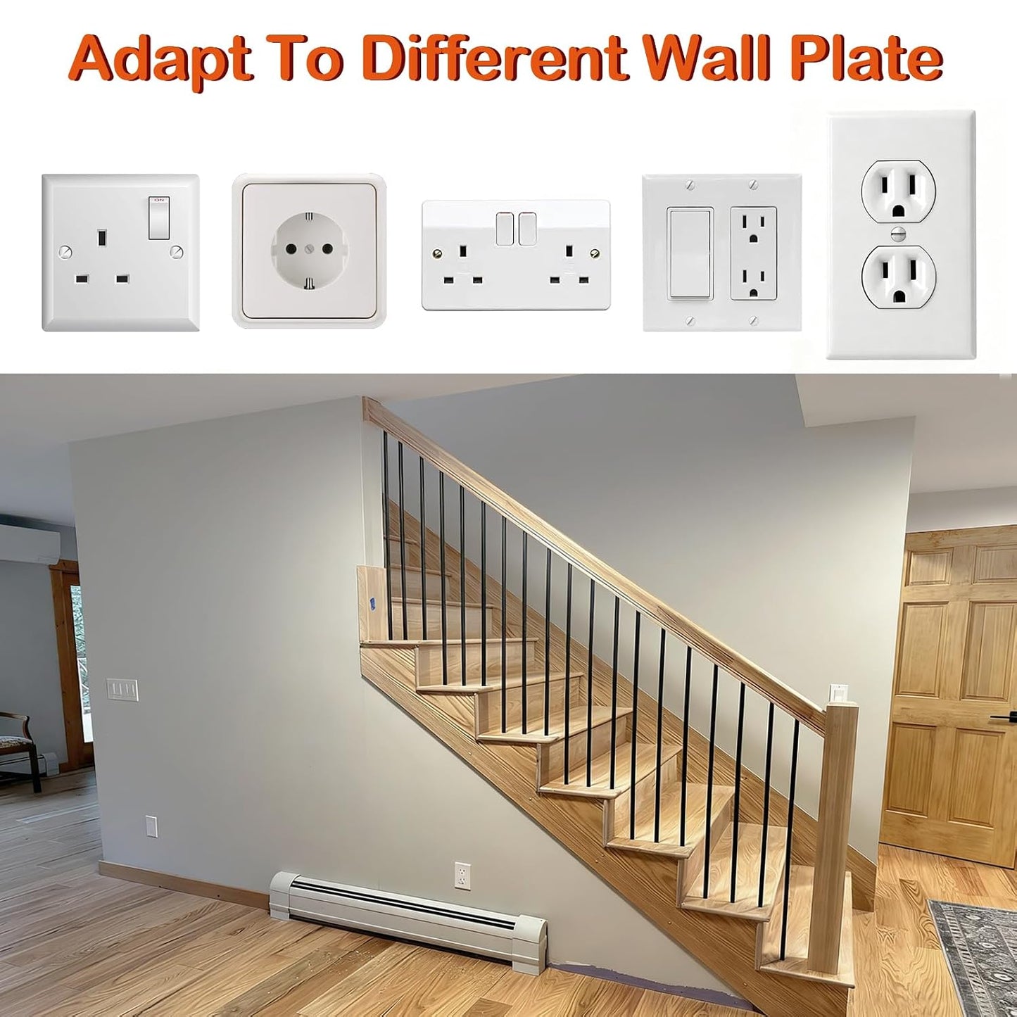 130PCS Wall Plate Screws,6-32 Thread White Outlet Cover Screws,Oval Head Slotted Light Electrical Cover Panel Switch Plate Screws,5 Length 3/8", 9/16", 3/4", 1", 1-3/16" Long