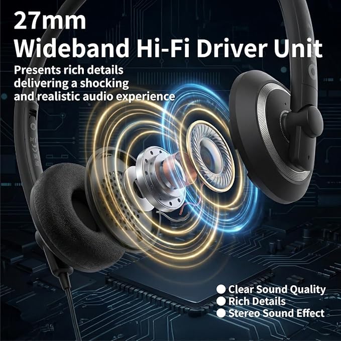 Accutone Conversation 95 Wired Office USB Headset - Image 8