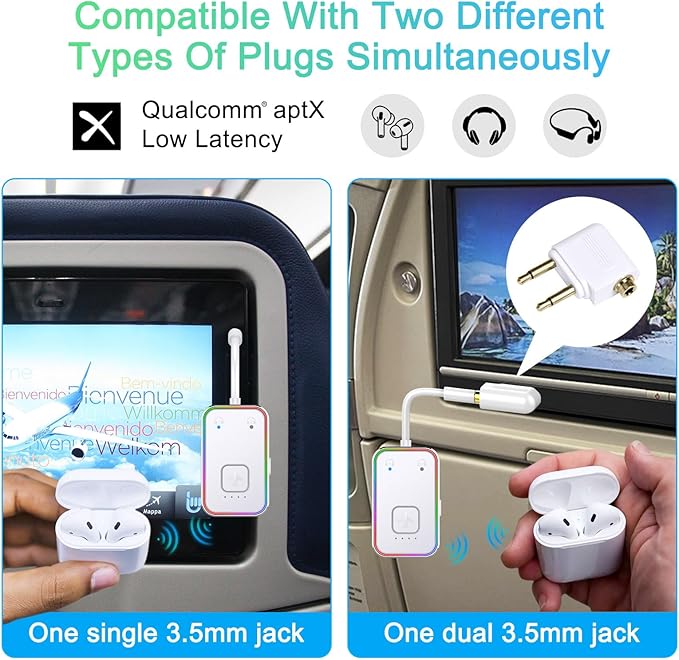 Beeitzie Bluetooth Transmitter for Airplane, - Image 3