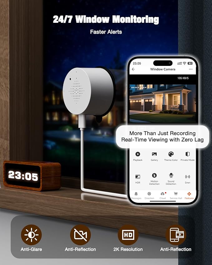 Atfoyer 2K Window Camera for Home Security - Image 3