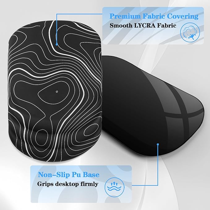 Mouse Pad Wrist Wrist Rest, Comfortable Memory Foam Wrist Rest, Non-Slip PU Base - Image 4