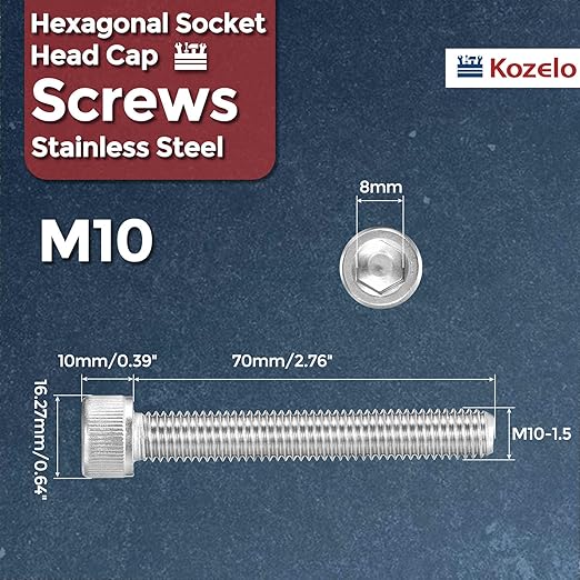 Kozelo 8pcs Socket Head Cap Screws - Image 2