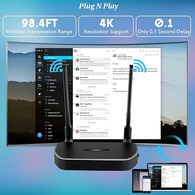 Wireless Hdmi Transmitter and Receiver 4k. One Receiver and Four Transmitter - Image 7