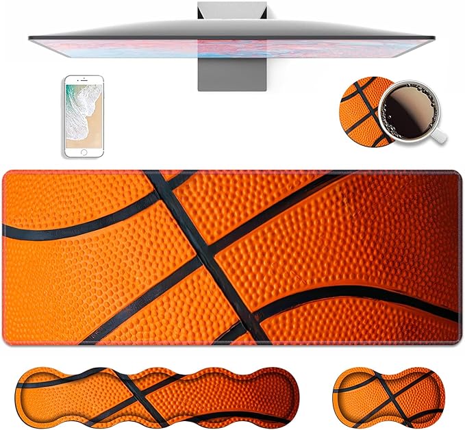 4 in 1 Ergonomic Keyboard Wrist Rest & Mouse Pad Wrist Rest Set, Large XXL by Unknown