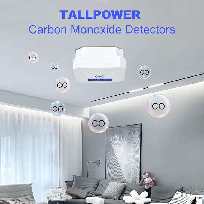 TALLPOWER Carbon Monoxide Detector, CO Gas Monitor Alarm, CO Sensor - Image 3
