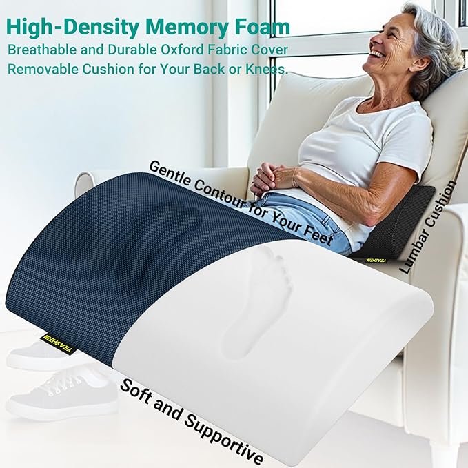 YEASHEIN Adjustable Foot Rest for Under Desk at Work, Ergonomic Under Desk - Image 3