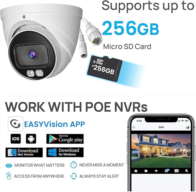 OHBET DahuaSecurity 5MP POE IP Turret Camera - Image 6