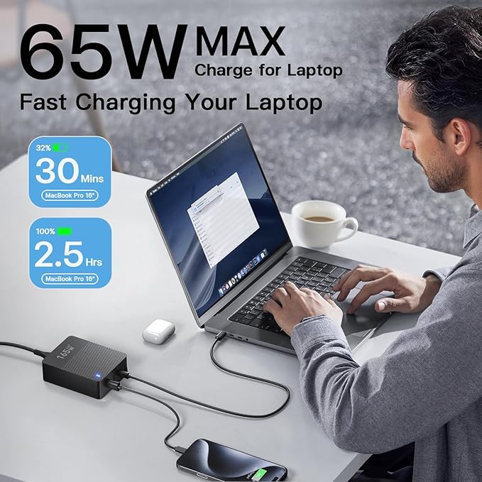RYND 2026 Latest USB C Fast Charger, 165W GaN 4-Port Charging Station Hub Block - Image 6