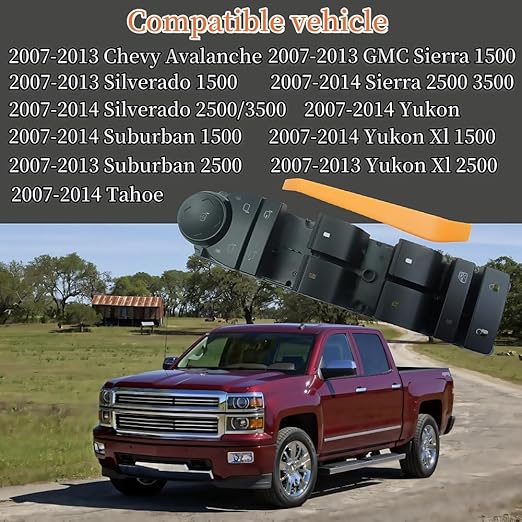20835553 Driver Side Power Master Control Window & Door & Mirror Lock Switch - Image 4