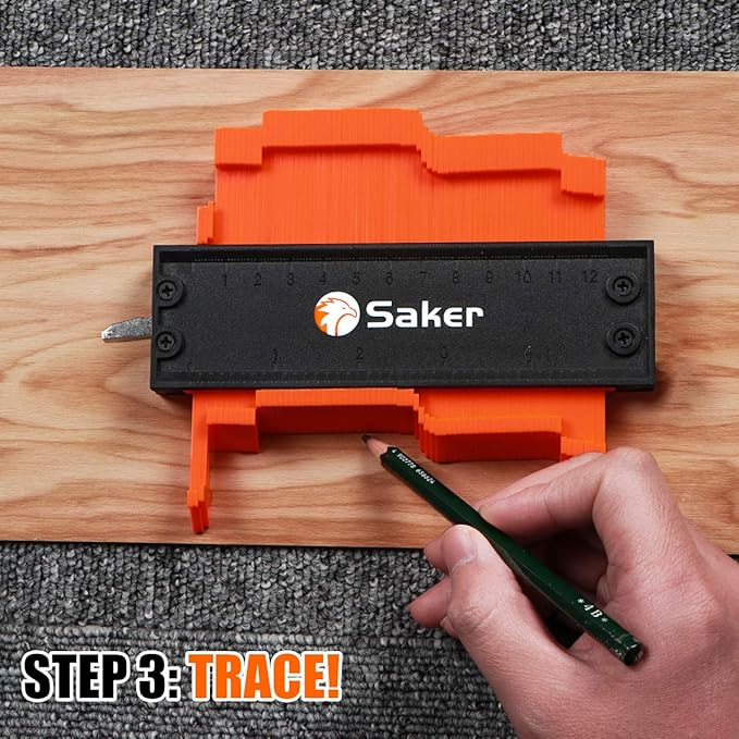 Saker Contour Gauge Profile Tool- Adjustable Lock-Precisely Copy Irregular - Image 5