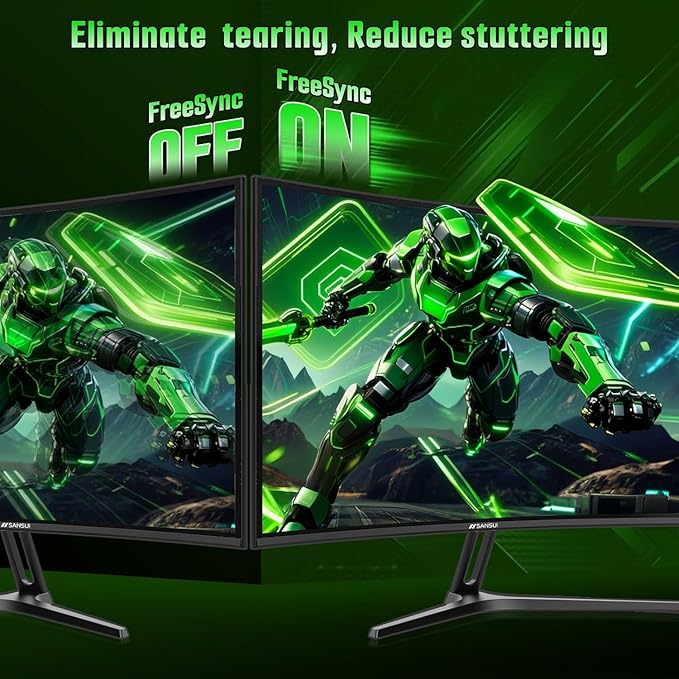 SANSUI 27 Inch Curved Gaming Monitor 240Hz, 2K WQHD 1500R Curved Computer - Image 6