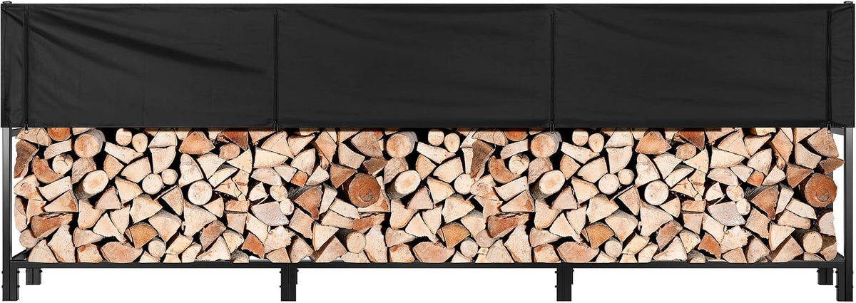 vivohome upgraded heavy duty 12 ft firewood rack, main product view