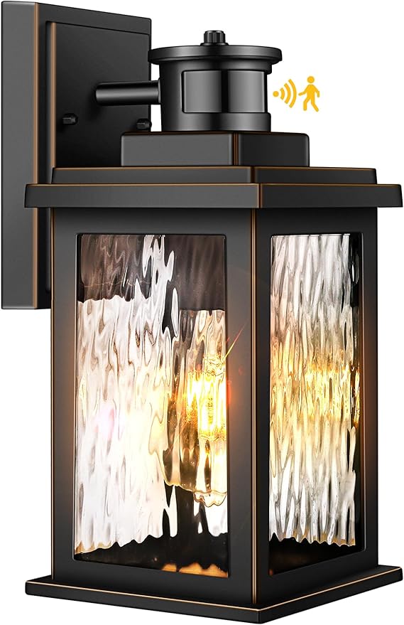 Motion Sensor Outdoor Lights Wall Mount, Dusk to Dawn Exterior Light Fixture by VIANISLIGHTING